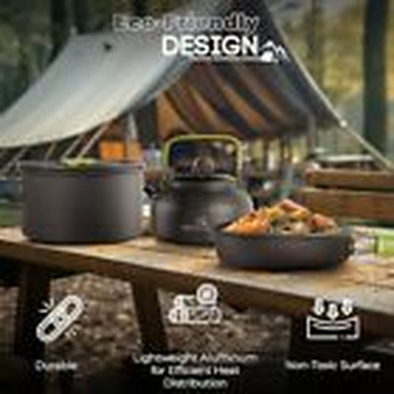 19 Pcs Camping Gear Must Haves, Camping Stove, Camping Cooking Set, Campfire